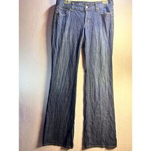 Ann Taylor Women's Dark Wash Blue Bootcut Jeans Mid Rise 5-Pocket,‎ Size 6